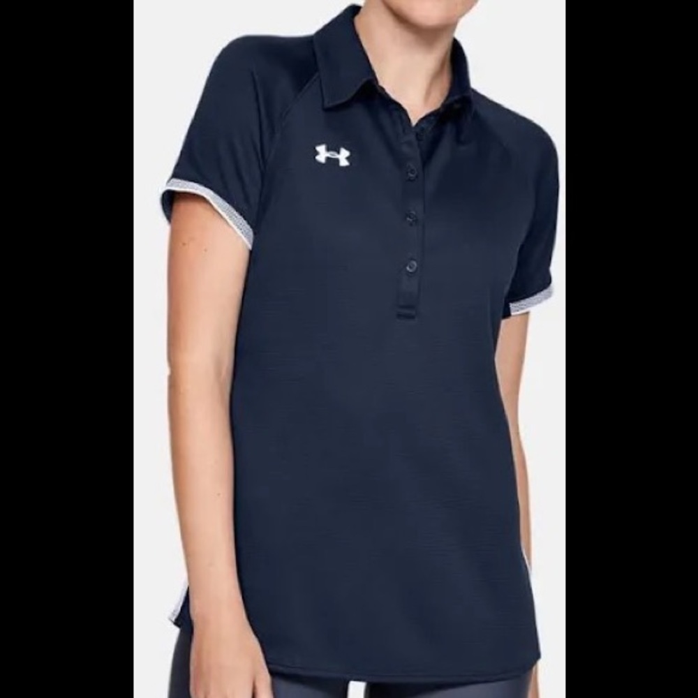 Under Armour Women’s Navy HeatGear Rival Polo Athletic Golf Shirt